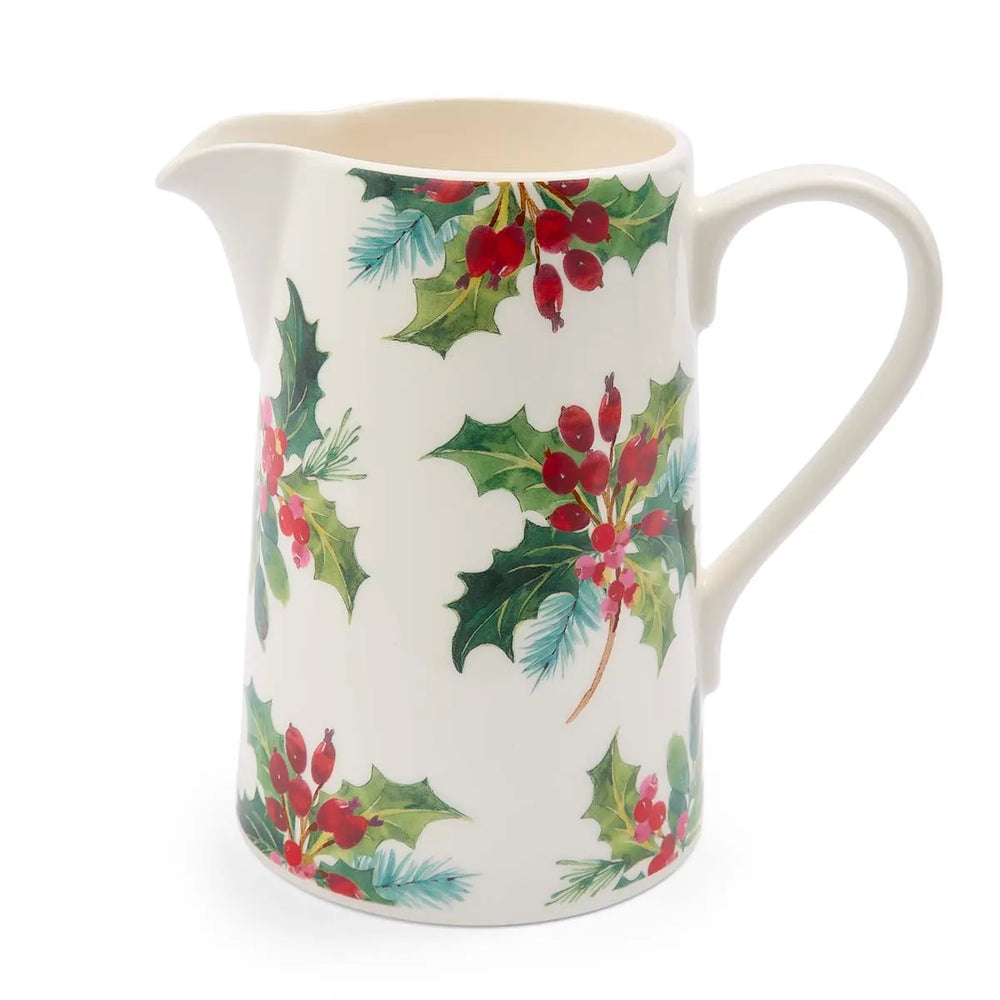 Portmeirion Botanic Garden Christmas Holly Bella Jug 3pt
