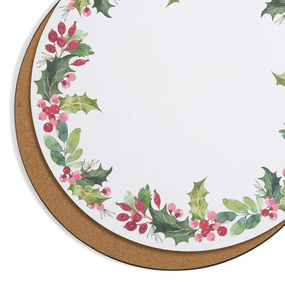 Portmeirion Botanic Garden Holly Round Placemats Set of 4