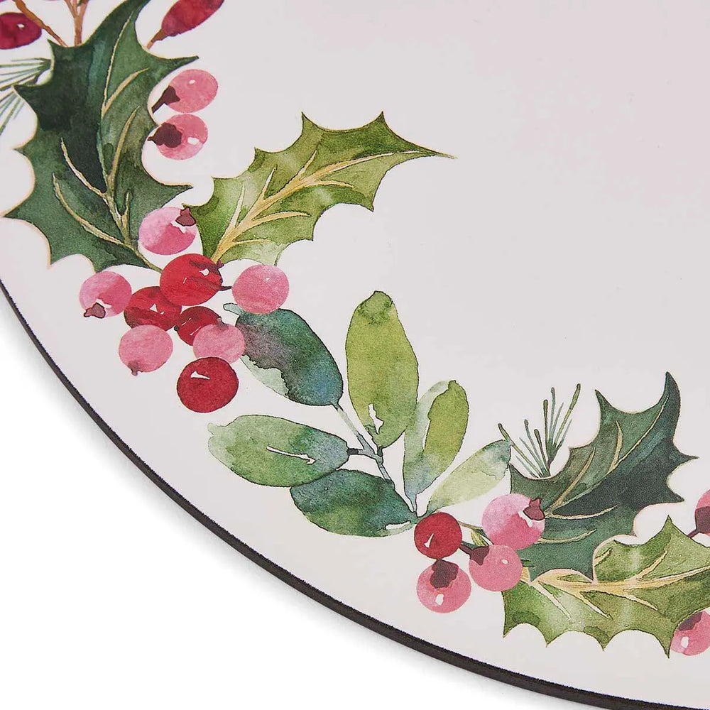 Portmeirion Botanic Garden Holly Round Placemats Set of 4