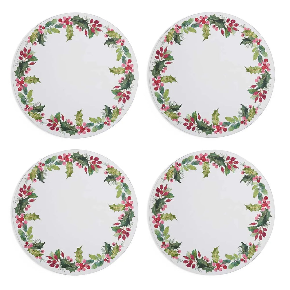 Portmeirion Botanic Garden Holly Round Placemats Set of 4
