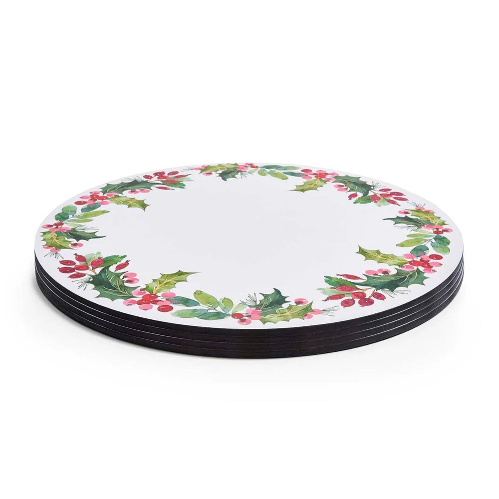 Portmeirion Botanic Garden Holly Round Placemats Set of 4