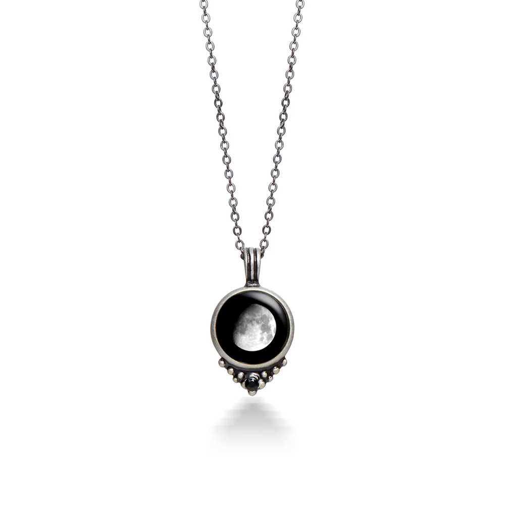 Moonglow Classic Black Swarovski Necklace