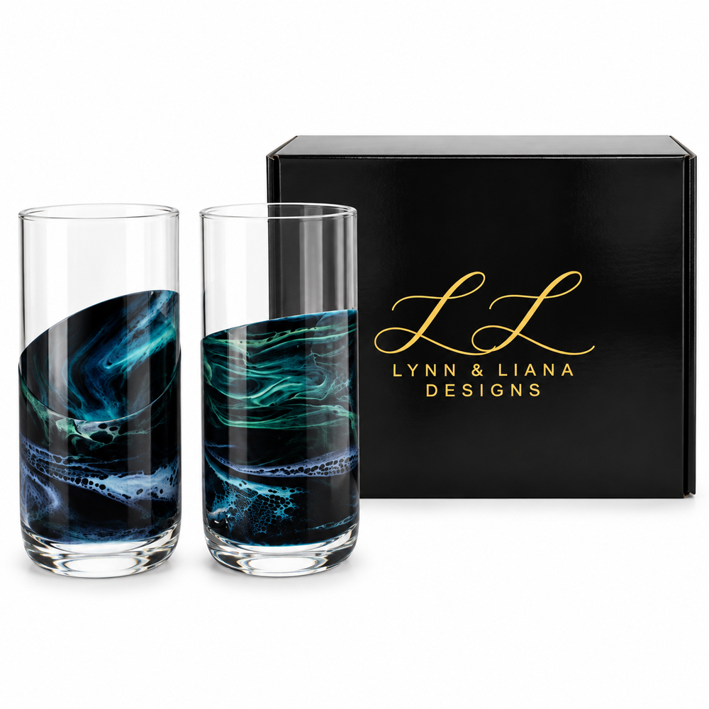 Highball Set Northern Lights by Lynn & Liana