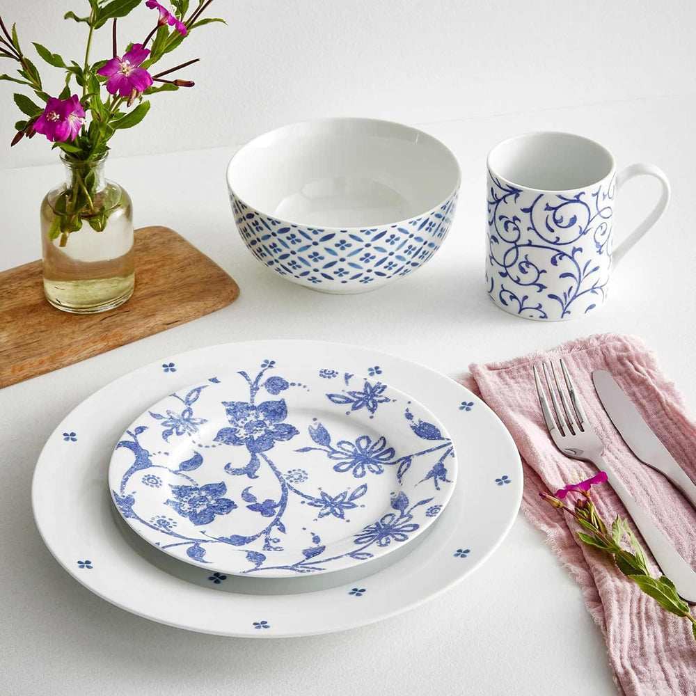 Portmeirion Home Blue Indigo 16pc Dinner Set