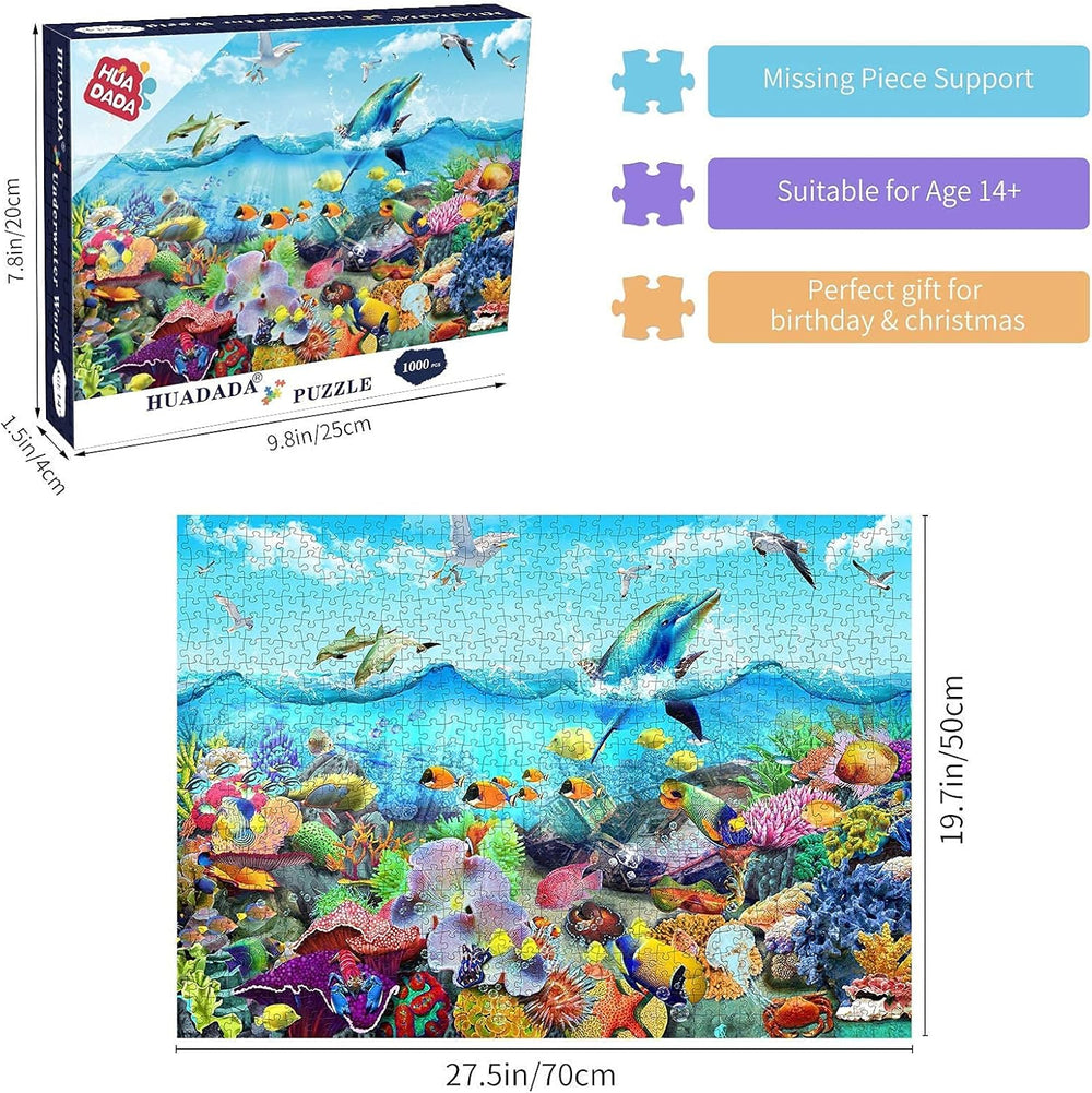 HUADADA 1000 Pieces Puzzle - Underwater World