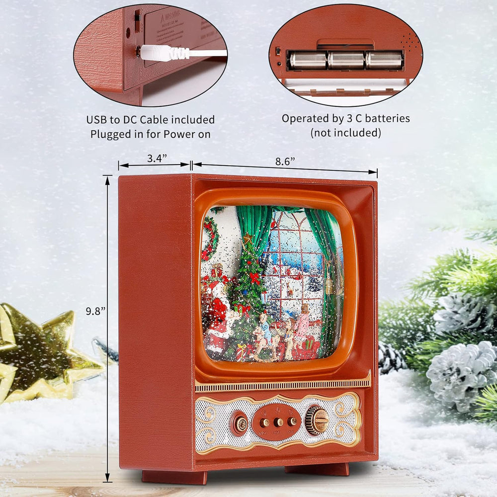 Roman Lighted Musical Swirl Santa TV (USB)