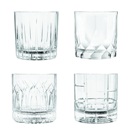 CUISIVIN Glendale Whiskey Set – 4 DOF Assorted Glasses – 4pk