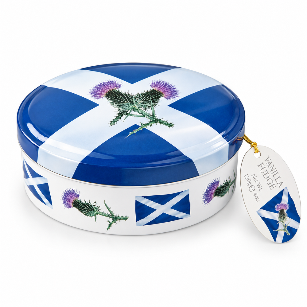 Gardiners Saltire Vanilla Fudge Tin 120g
