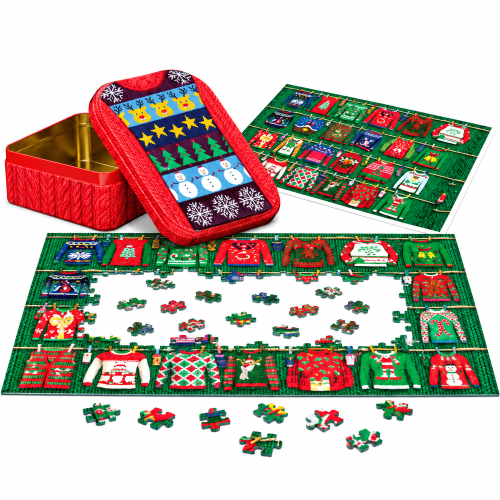 Puzzle (Shaped Tin) - Ugly Christmas Sweater 550pcs