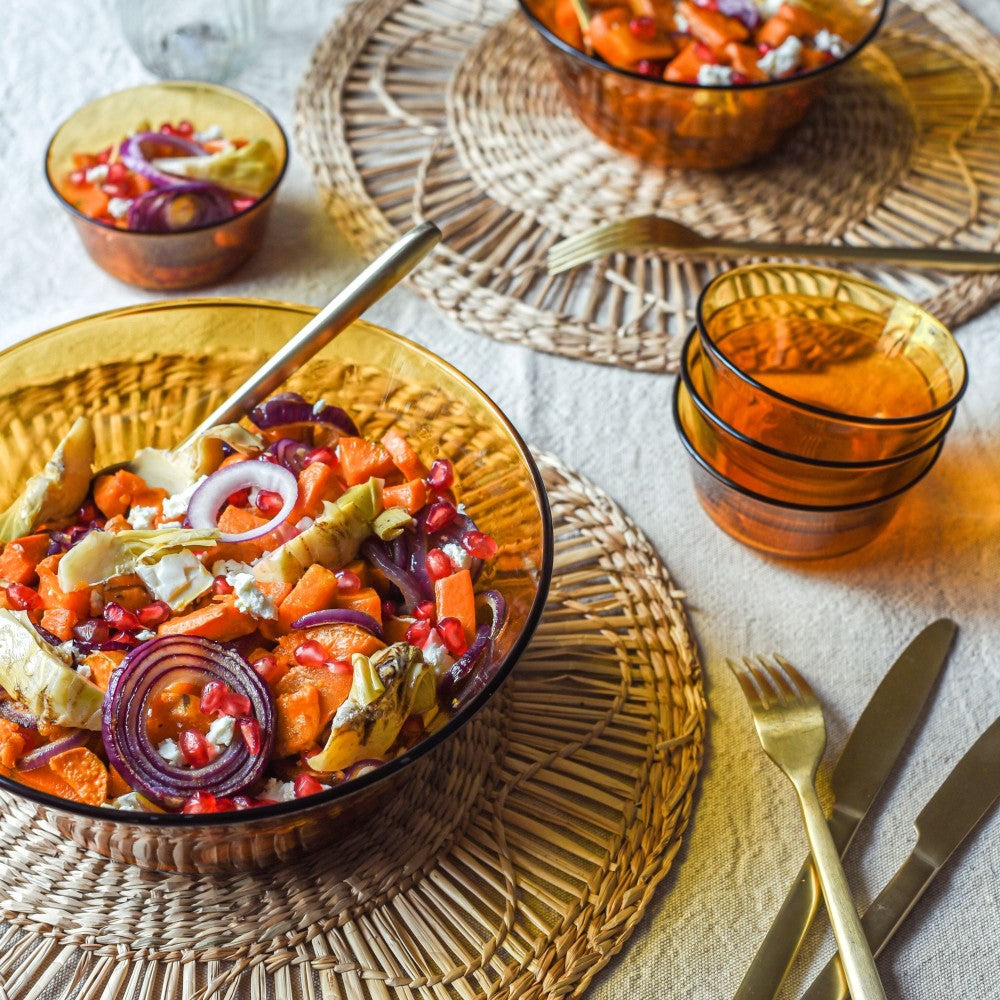 Duralex Lys Amber Salad Bowl 23 cm, Set of 6