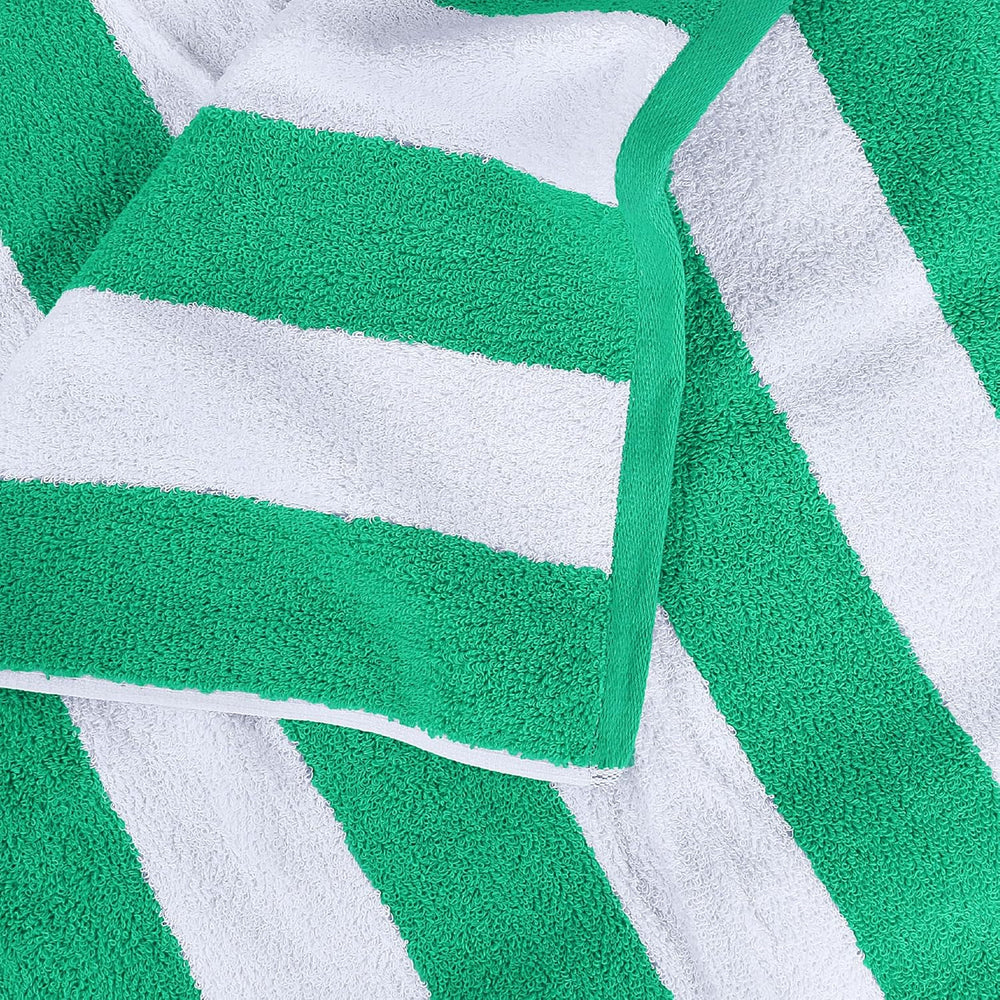 Cabana Green Striped Pool Towel 36 x 72