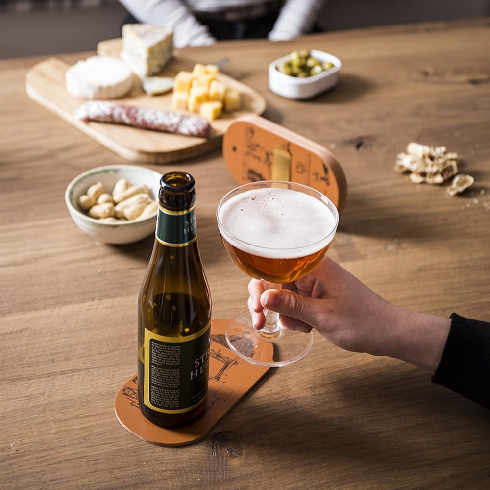 Vacu Vin Bottle & Glass Double Coasters Set of 6