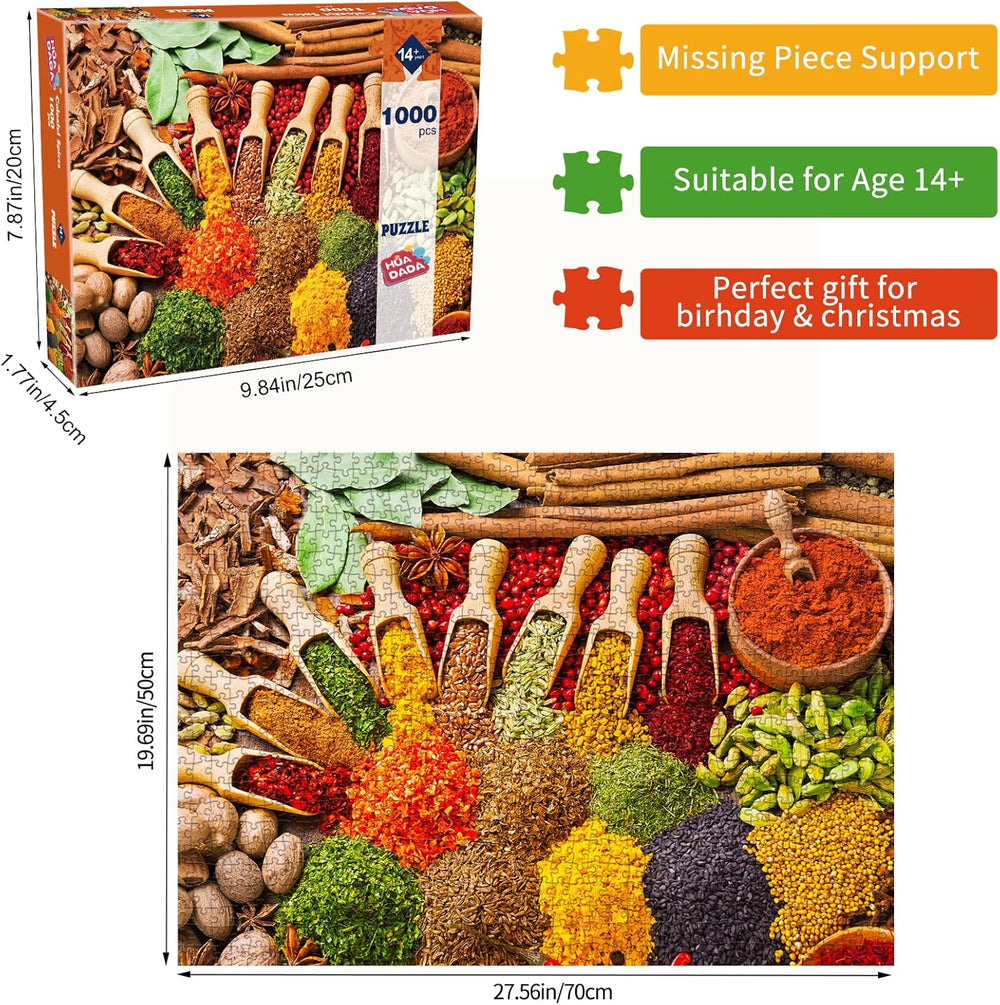 HUADADA 1000 Pieces Puzzle - Colourful Spices