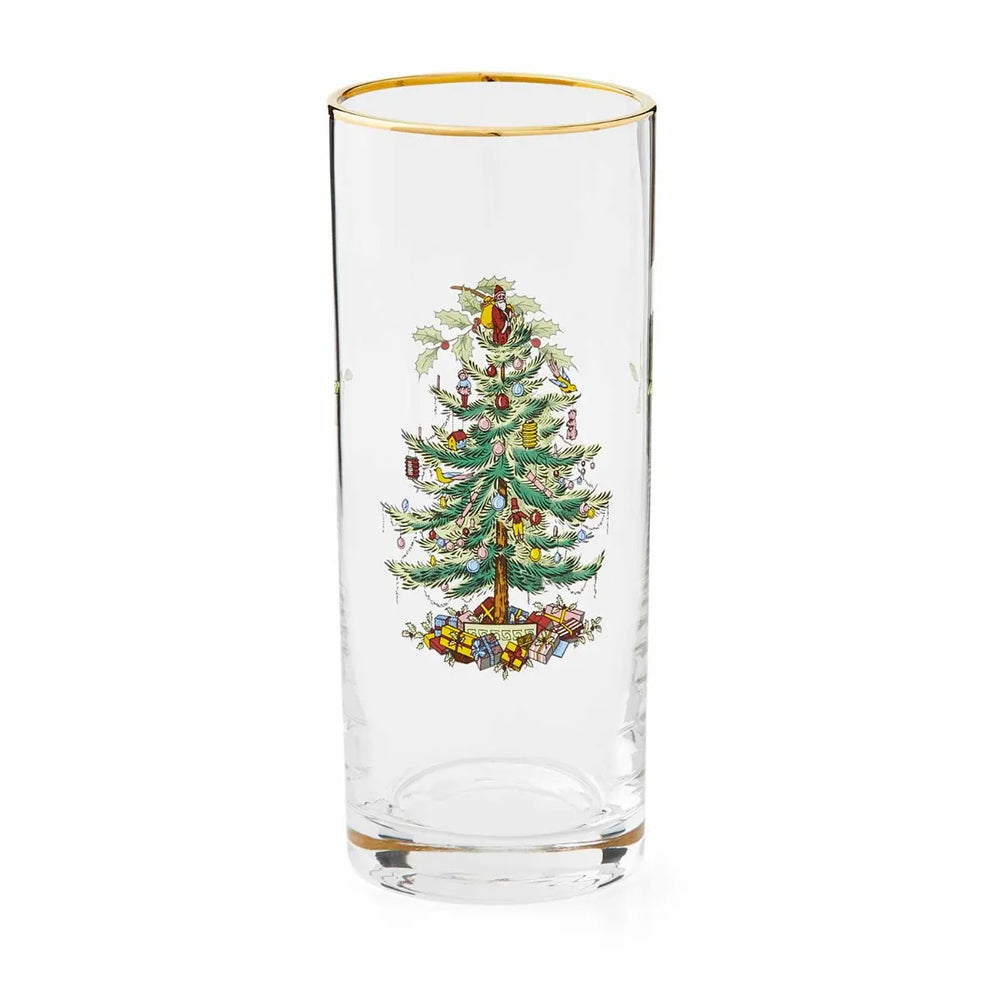 Spode Christmas Tree Highball Glasses Set of 4