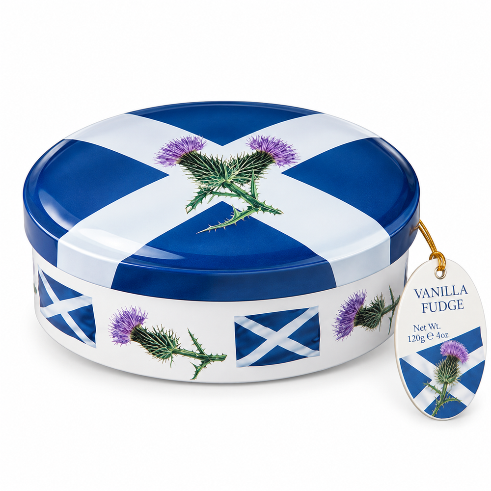 Gardiners Saltire Vanilla Fudge Tin 120g