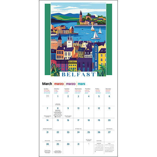 Sellers Publishing Wall Calendar The Art of Travel