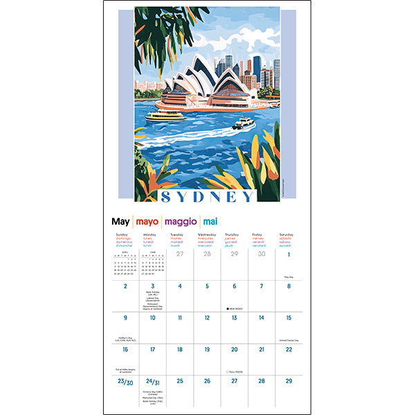 Sellers Publishing Wall Calendar The Art of Travel