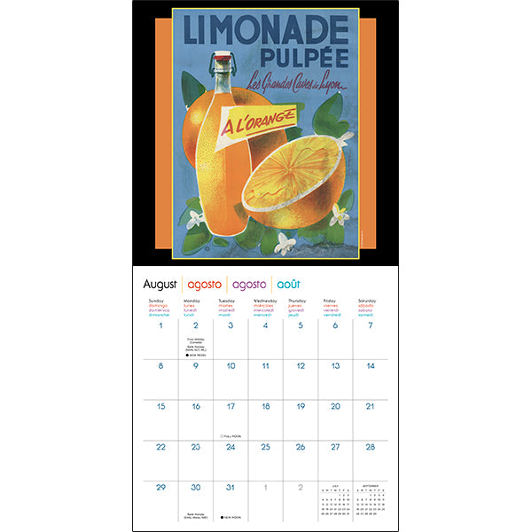 Sellers Publishing Wall Calendar Bon Appetit: Vintage Food Posters