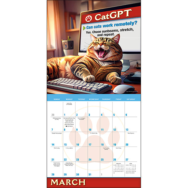Sellers Publishing Wall Calendar CatGPT