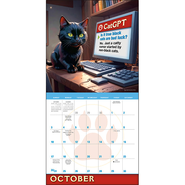 Sellers Publishing Wall Calendar CatGPT