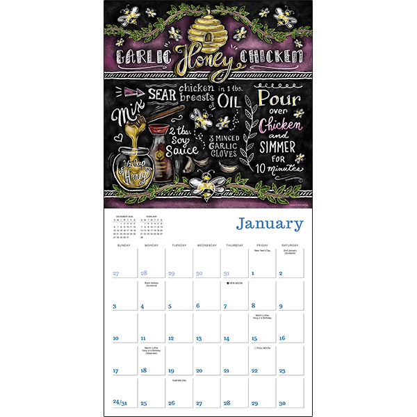 Sellers Publishing Wall Calendar Cooking with Love Provides