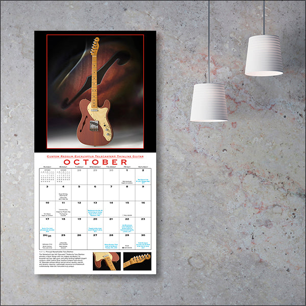 Sellers Publishing Wall Calendar Fender Customer Shop Guitar