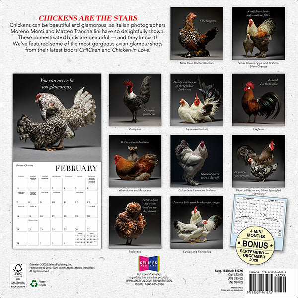 Sellers Publishing Wall Calendar Glamour Chicks