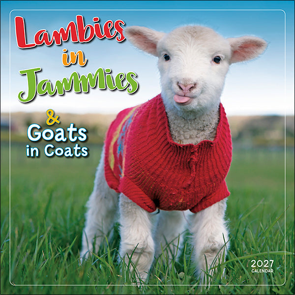 Sellers Publishing Wall Calendar Lambies in Jammies & Goats in Coats