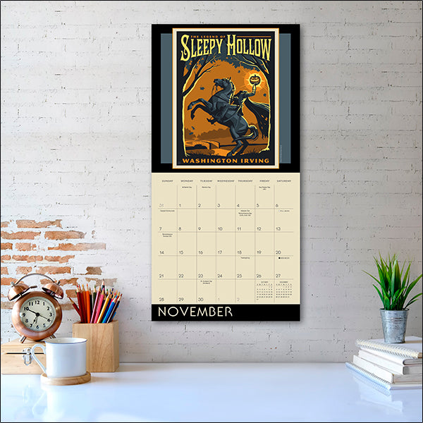 Sellers Publishing Wall Calendar Classic Illustrated Tales