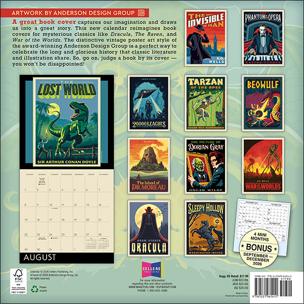 Sellers Publishing Wall Calendar Classic Illustrated Tales