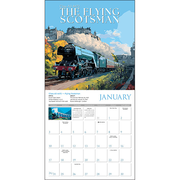 Sellers Publishing Wall Calendar Classic Trains