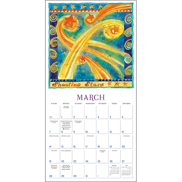Sellers Publishing Wall Calendar Sun, Moon, Stars