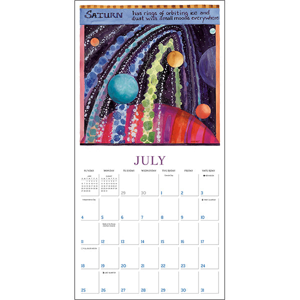 Sellers Publishing Wall Calendar Sun, Moon, Stars