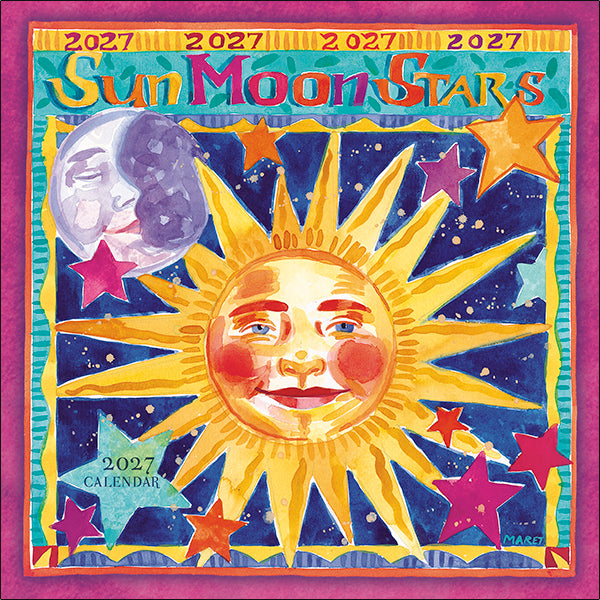 Sellers Publishing Wall Calendar Sun, Moon, Stars
