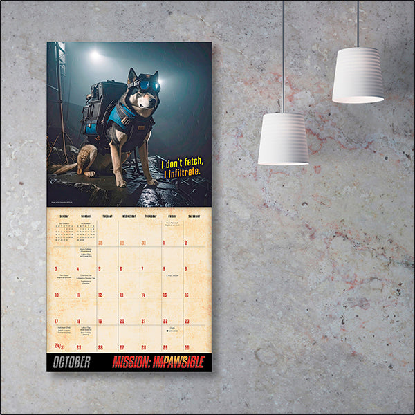 Sellers Publishing Wall Calendar Mission ImPAWSible