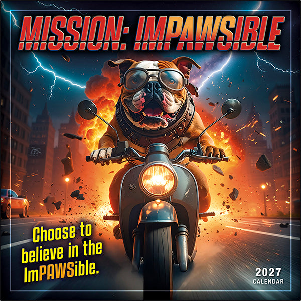 Sellers Publishing Wall Calendar Mission ImPAWSible