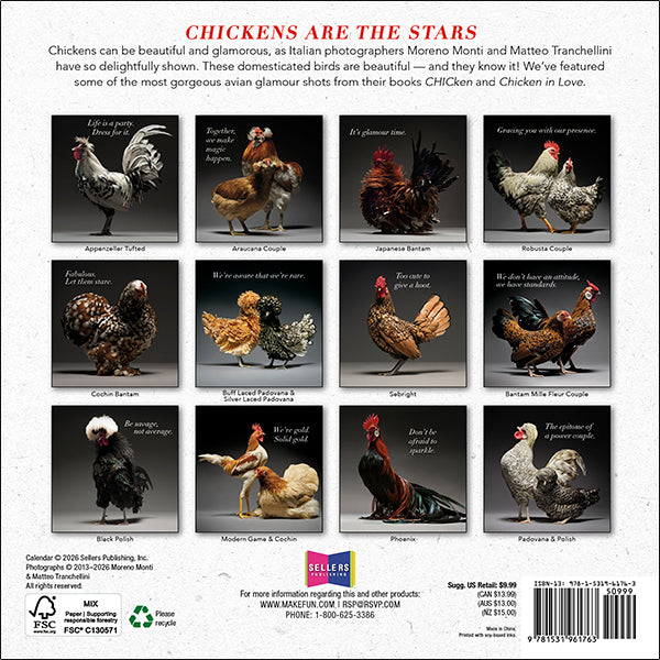 Sellers Publishing Mini Calendar Glamour Chicks
