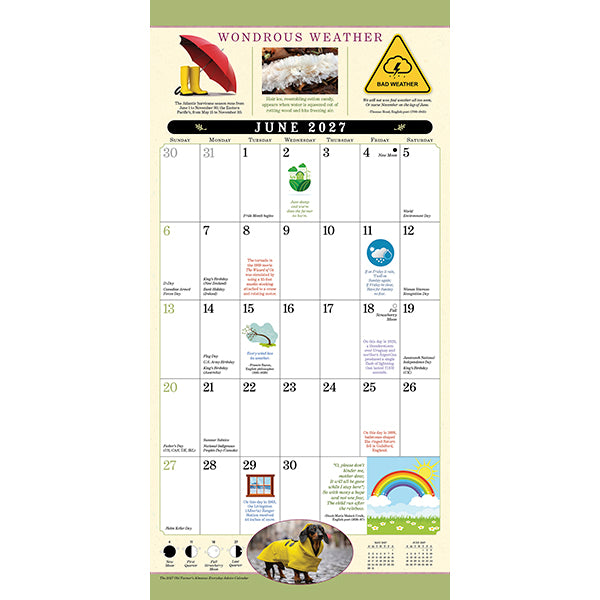 Sellers Publishing Mini Calendar Old Farmer's Almanac Everyday Advice