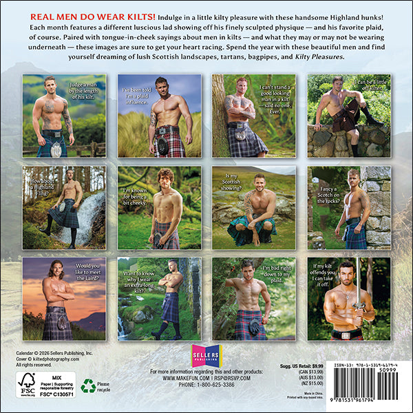 Sellers Publishing Mini Calendar Kilty Pleasures