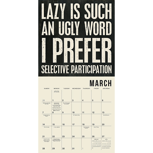 Sellers Publishing Mini Calendar Words to Live By