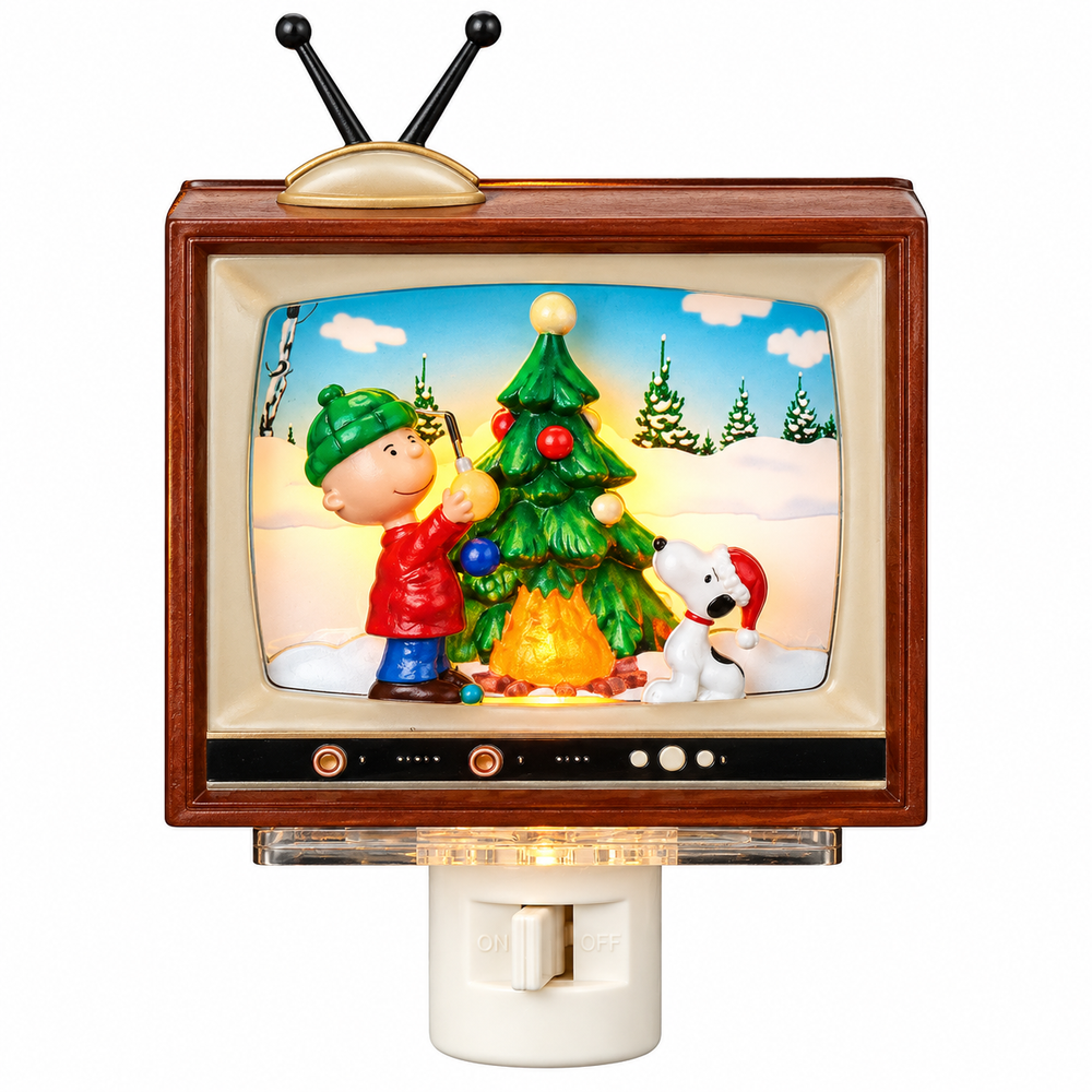 Nightlight - Peanuts Vintage TV Christmas Tree