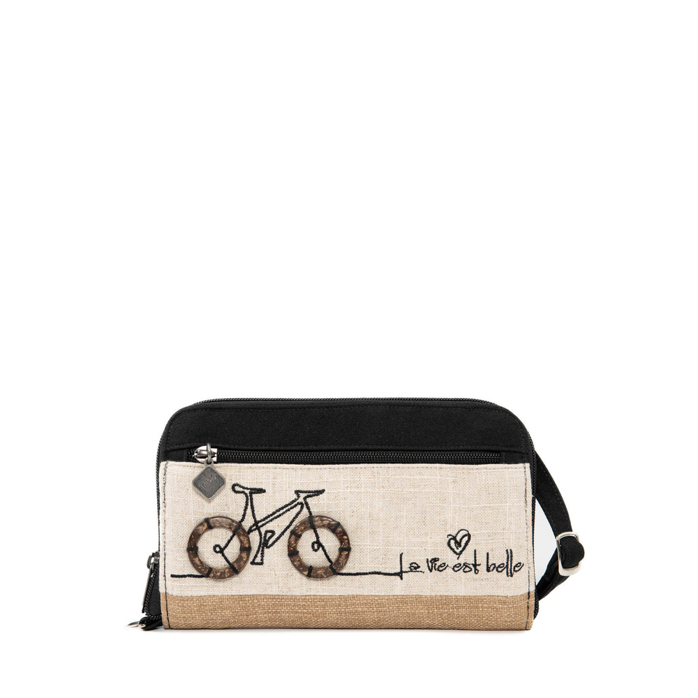 Jak's Bicycle Wallet Purse Beige