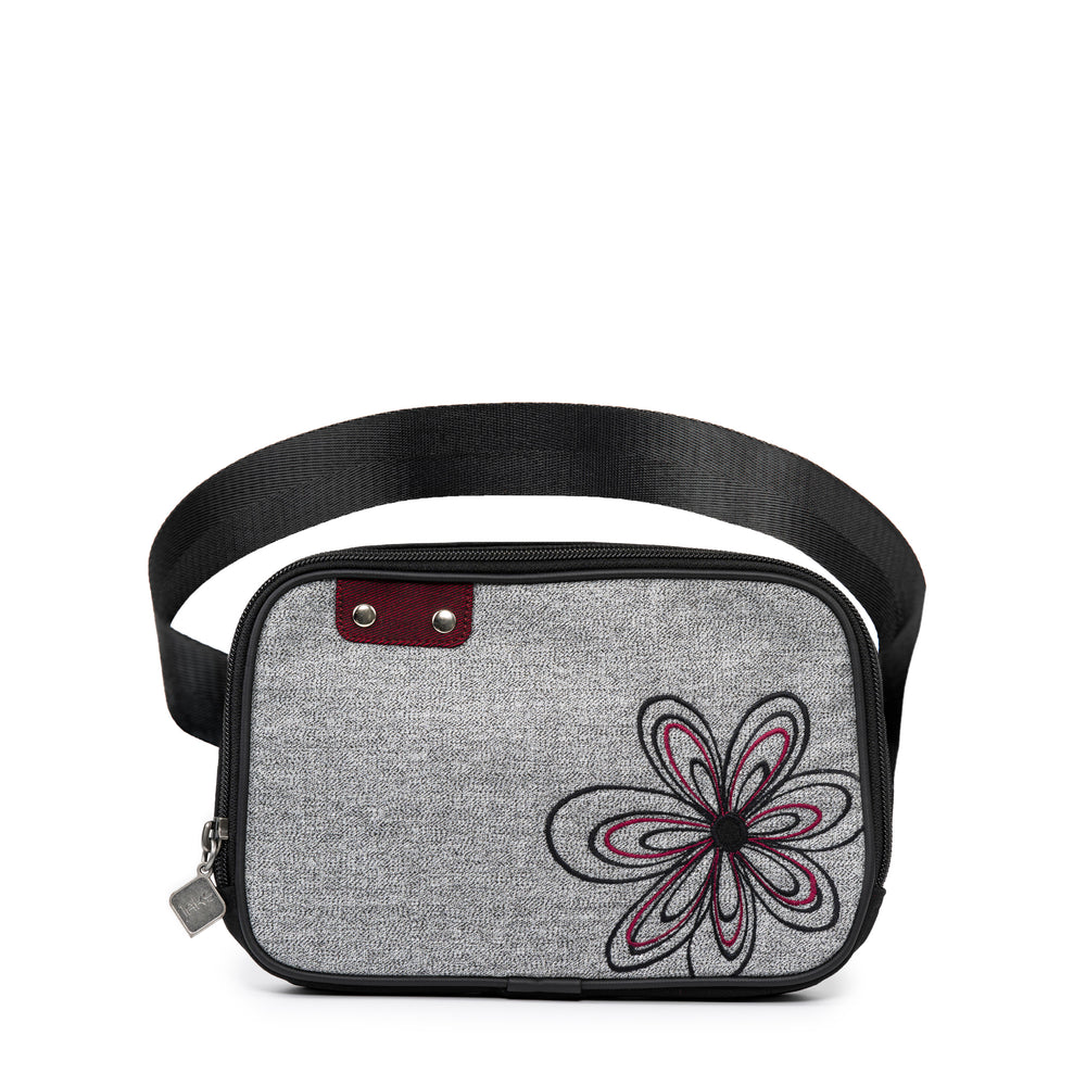 Jak's Waist Pouch - Flower Burgundy