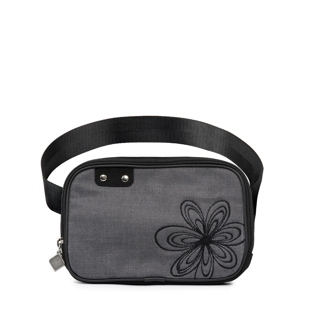 Jak's Waist Pouch - Flower Black