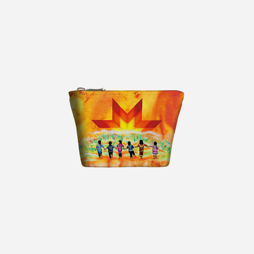 Indigenous Art Canvas Coin Purse - Always in Our Hearts