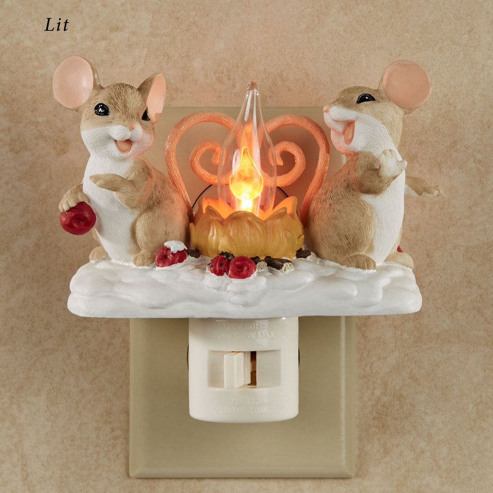 Nightlight - Mice By Campfire Charming Tails