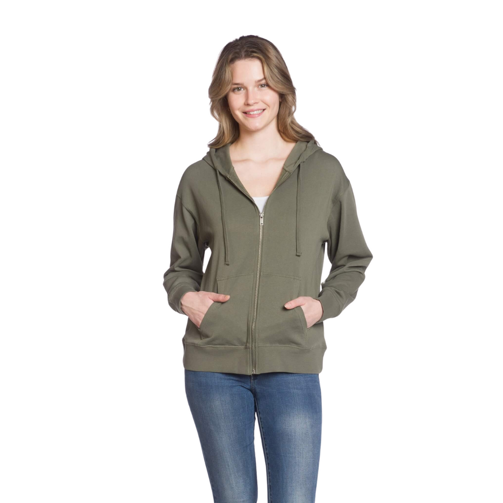 Women's Full Zip Hoody-Army