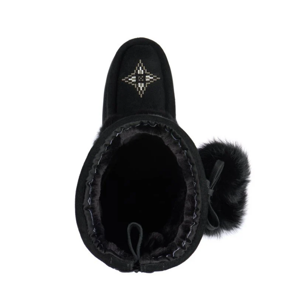 Manitobah Mukluks Adjustable Snowy Owl Black