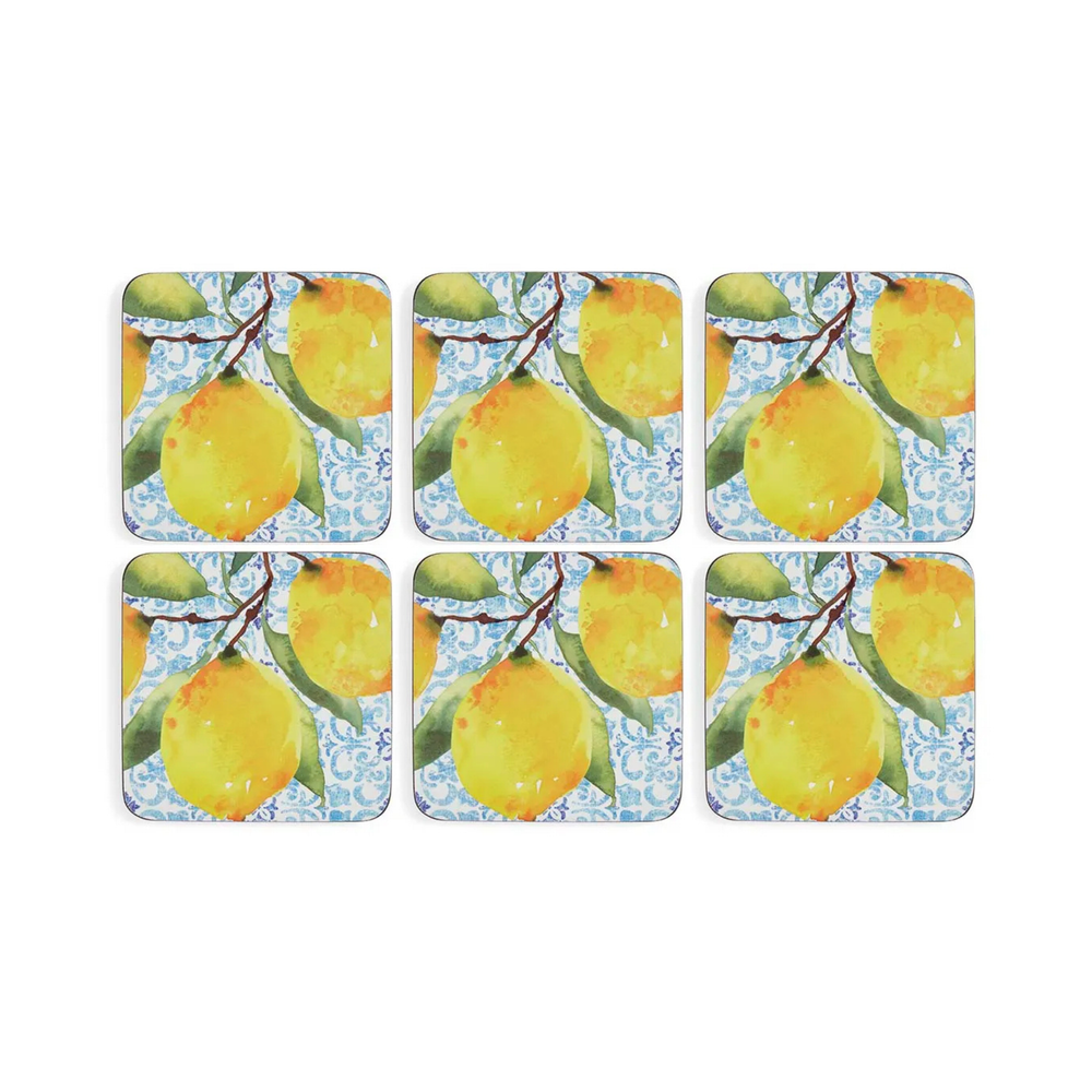 Amalfi Lemons Coasters - Set of 6