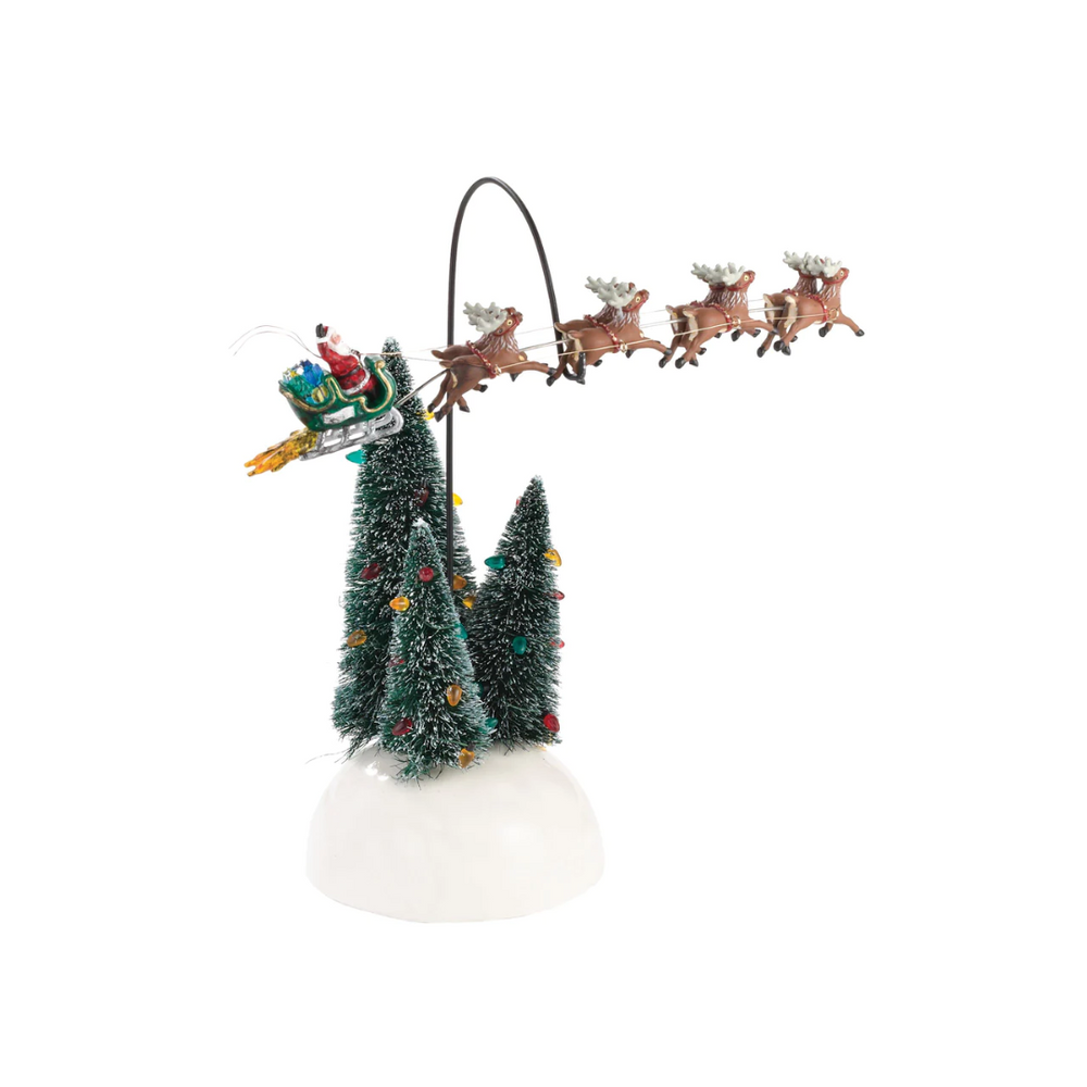 Village Accessories-Animated Flying Sleigh